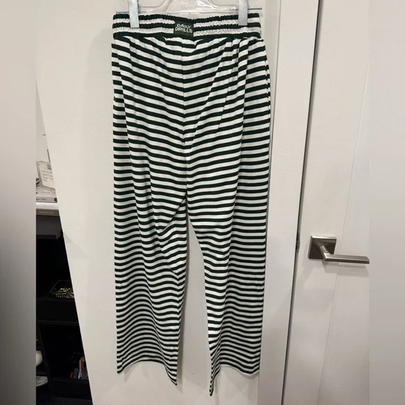 Daily Drills Black and White Striped Track Pants - Picture 3 of 4